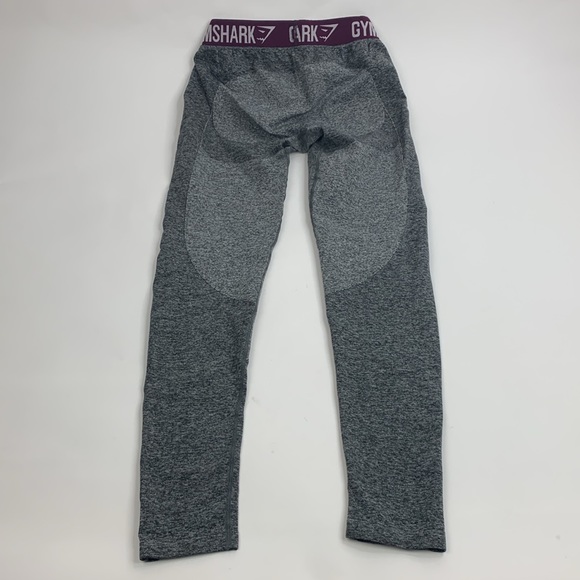GYMSHARK Leggings Size Small Heather Purple gray with stretch Designer Workout - Picture 8 of 14